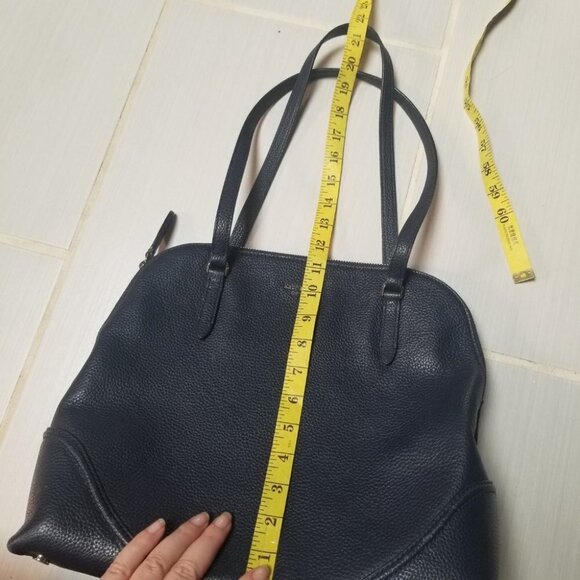Kate Spade Navy Blue Leather Tote - Picture 12 of 15